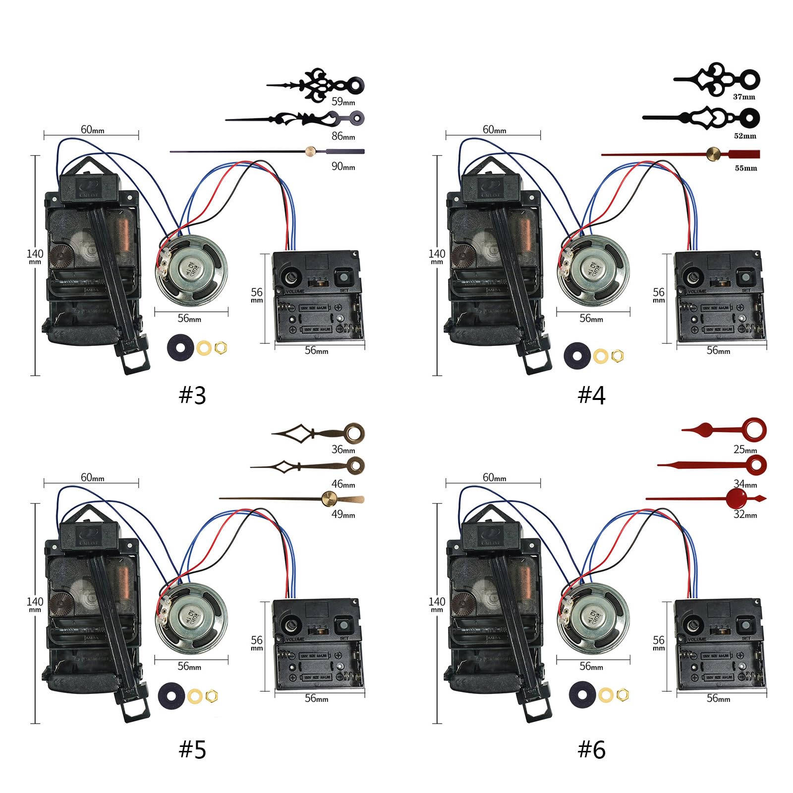 振り子掛時計　パーツまとめ 時計 ムーブメント 振り子 交換修理 部品 モーター機構 長軸