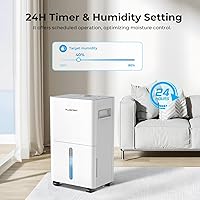 Vista 6 de 1500 Sq.ft Dehumidifier for Basement, PLUSCENT Max 21 Pint/Day Dehumidifiers for Home, Large Room, Bedroom with Drain Hose, Smart Humidity Control &
