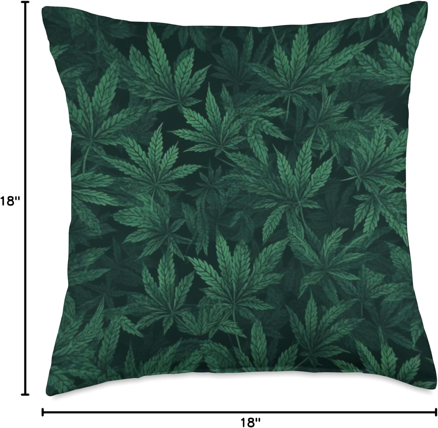 Weed Leaf pattern - Pot-head Sativa and Indica In the Sheets Throw Pillow