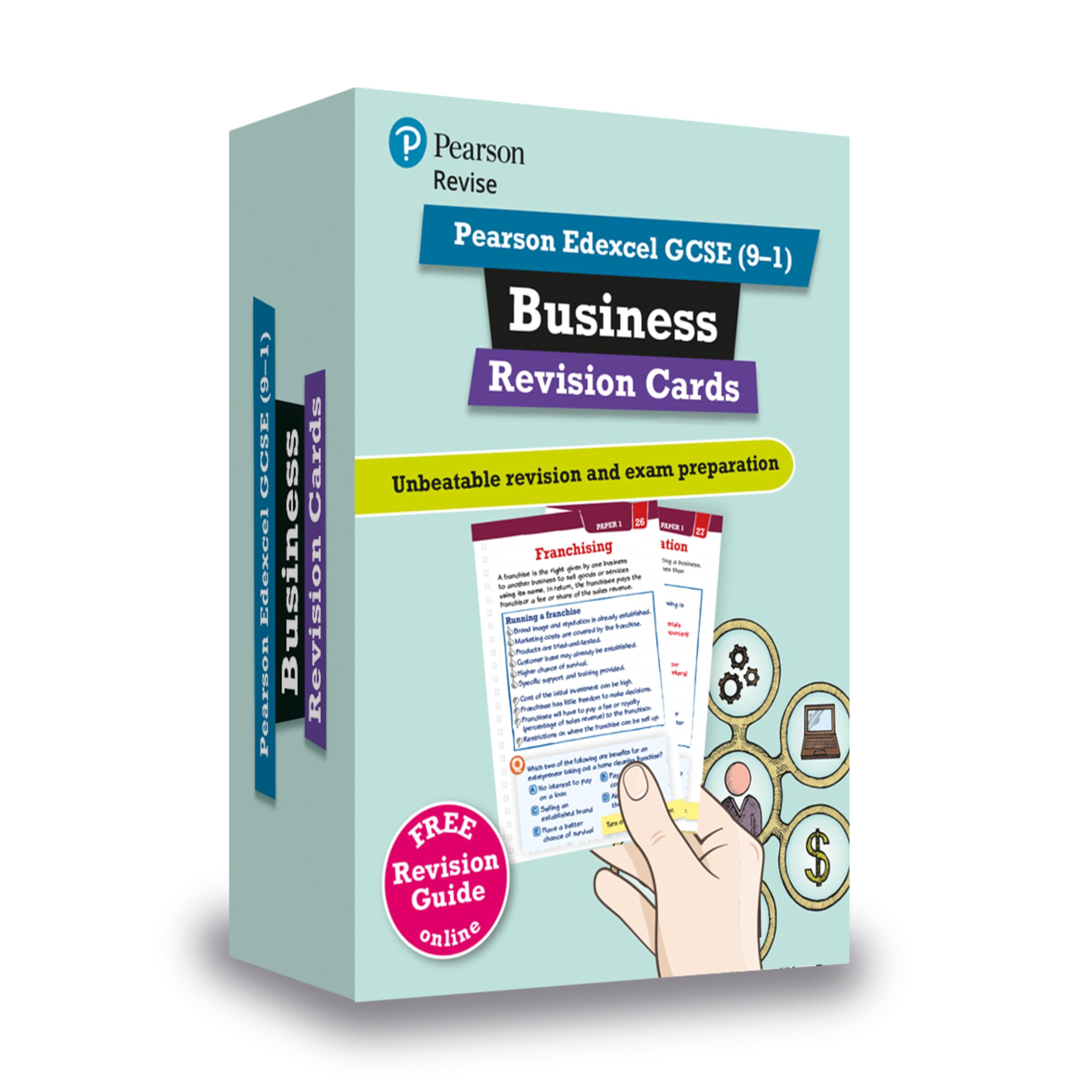 Revise Pearson Edexcel GCSE (9-1) Business Revision Cards: includes free online edition of revision guide (REVISE Edexcel GCSE Business 2017) Paperback – August 22, 2019