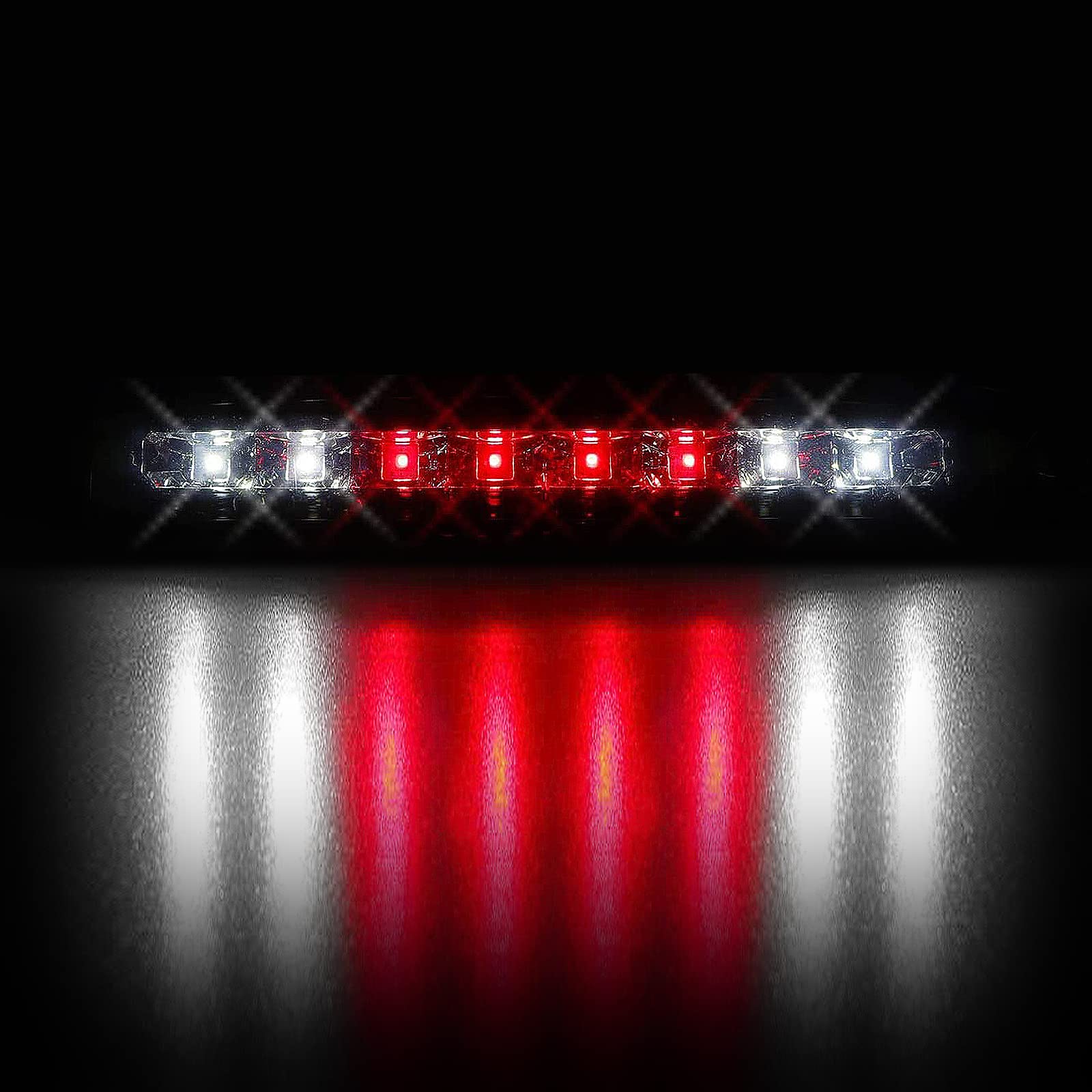 High Mount 3rd Stop Light Compatible with 1997-2010 Dodge Dakota Third Center Cargo Reverse Rear LED Brake Light Bar Taillight (Smoke)