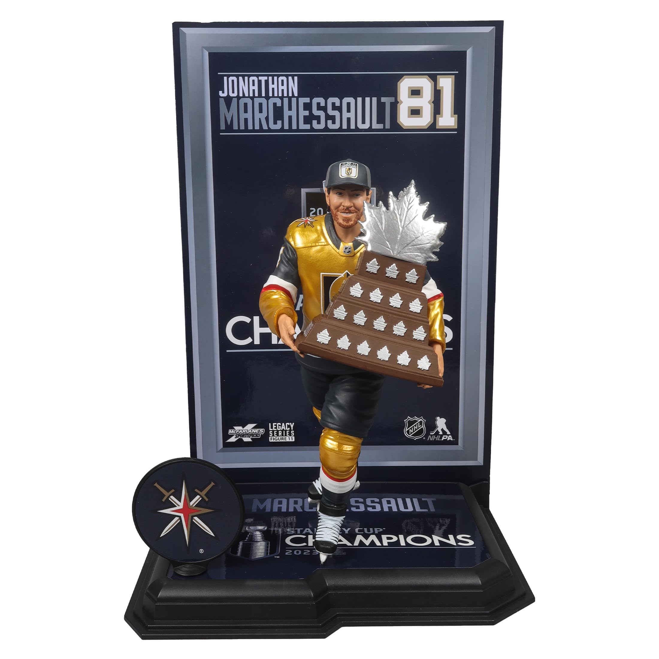 McFarlane Toys - Jonathan Marchessault w/Conn Smythe Trophy & Stanley Cup (Vegas Golden Knights) NHL 7in Posed Figure McFarlane's SportsPicks