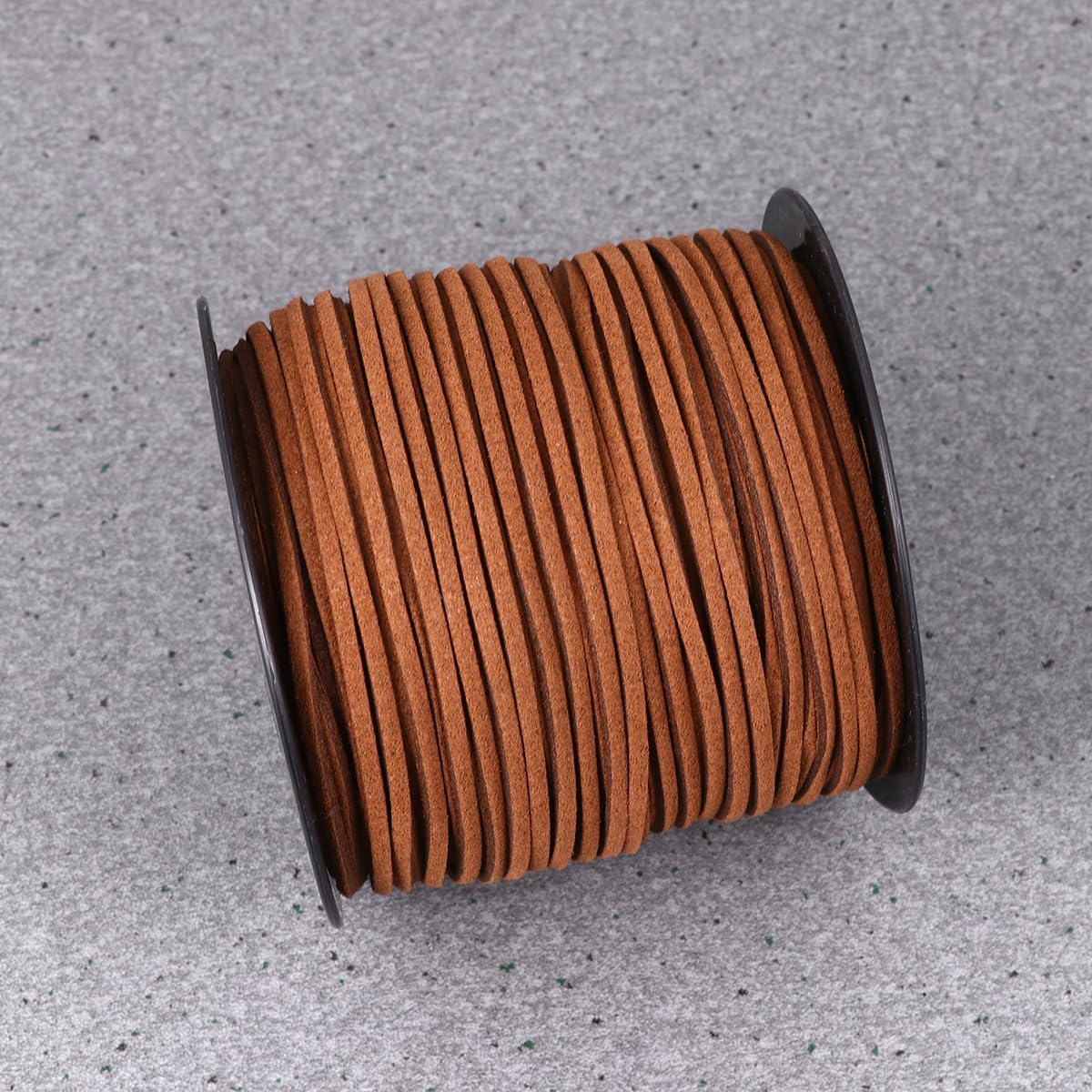 Light Coffee Plush Leather Cord Double-Sided Microfiber String for Jewelry Making DIY Accessories 90m Roll Suitable for Handmade Bracelets and Craft Projects