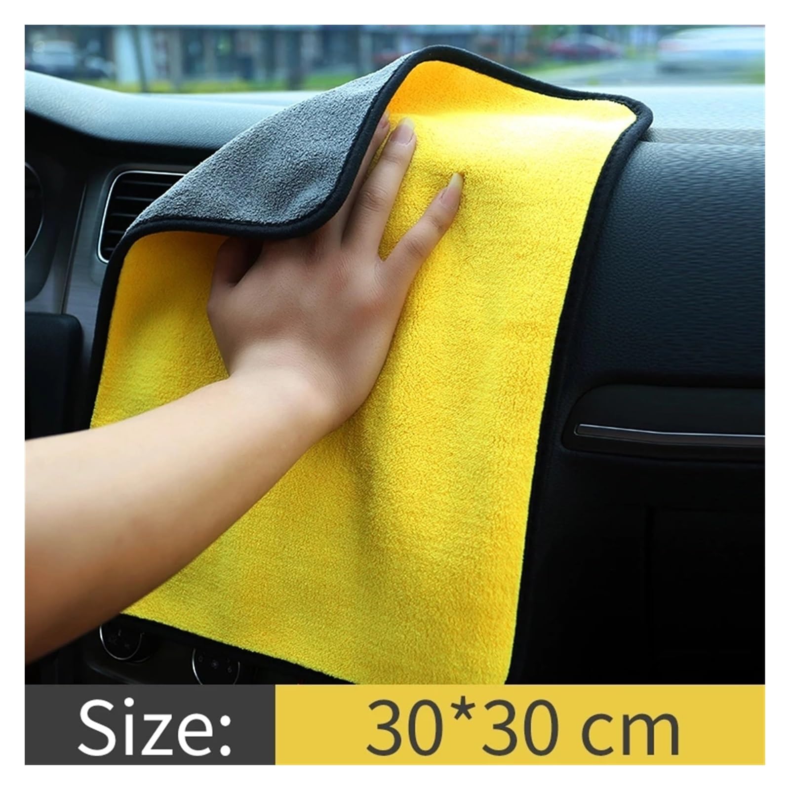 1/2/3 30x30/60CM Myjnia samochodowa Ręcznik z mikrofibry Ściereczka do czyszczenia samochodu Suszarka Obszywanie Ściereczka do pielęgnacji samochodu Detailing Ręcznik do mycia samochodu Czyste wielo