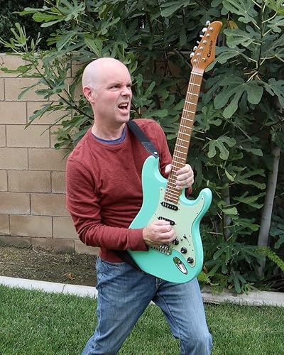 Miniatura 8 de Censtar Guitarra eléctrica, bobina dividida H-S-S Pickups guitarra eléctrica de 6 cuerdas, cuerpo de caoba asada y cuello de arce, guitarras