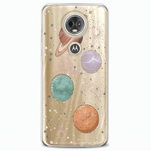 Miniatura 9 de Funda de TPU compatible con Motorola G9 G8 Plus G7 E20 P40 Z4 Edge 20 G22 Stylus Space Planets Slim Fit Jupiter Soft Galaxy Print Cutie Design Clear