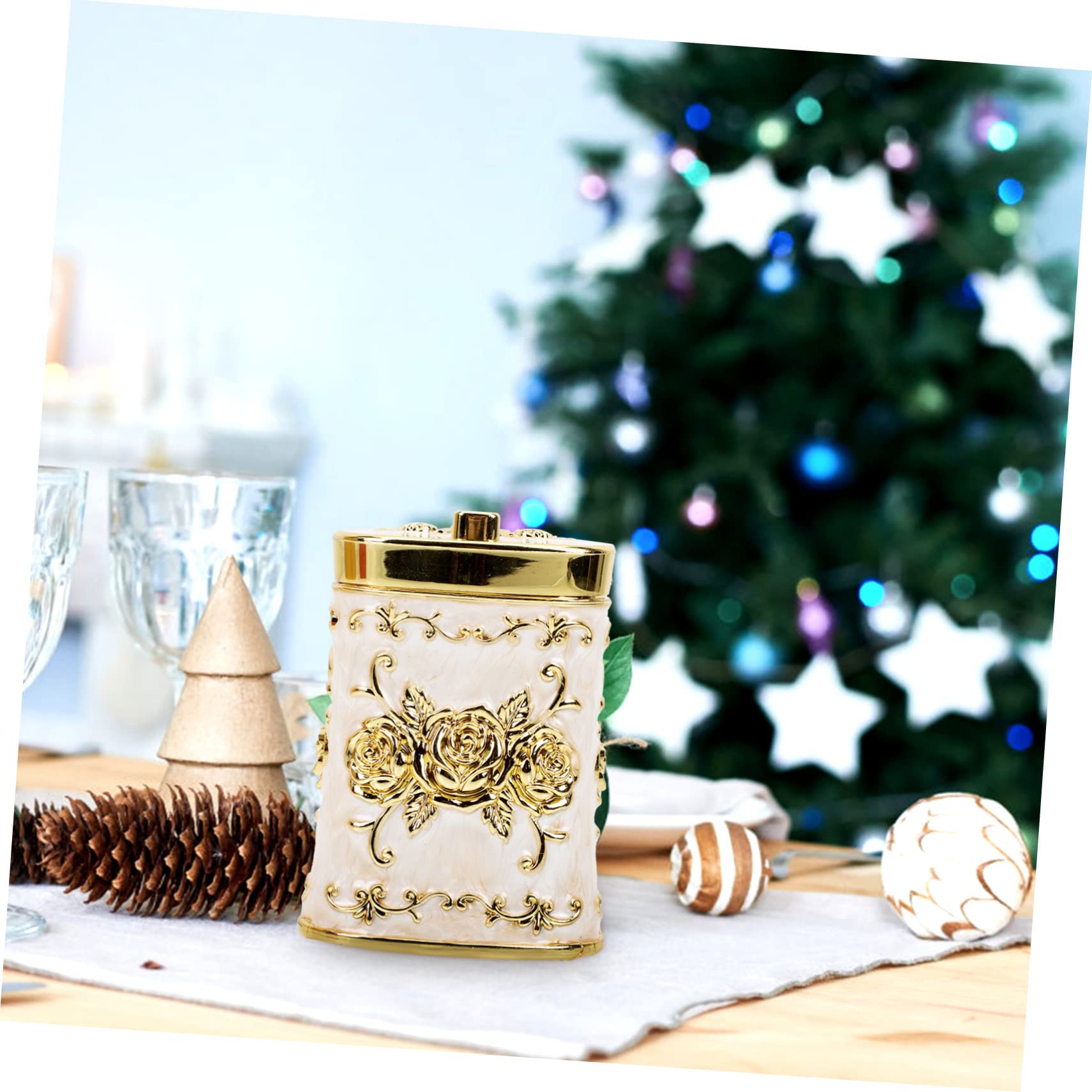 GRIRIW Box European Toothpick Holder Toothpicks Case -up Toothpick Dispenser Retractable Toothpick Holder Creative Toothpick Container Toothpick Jar White Automatic Decorate Plastic