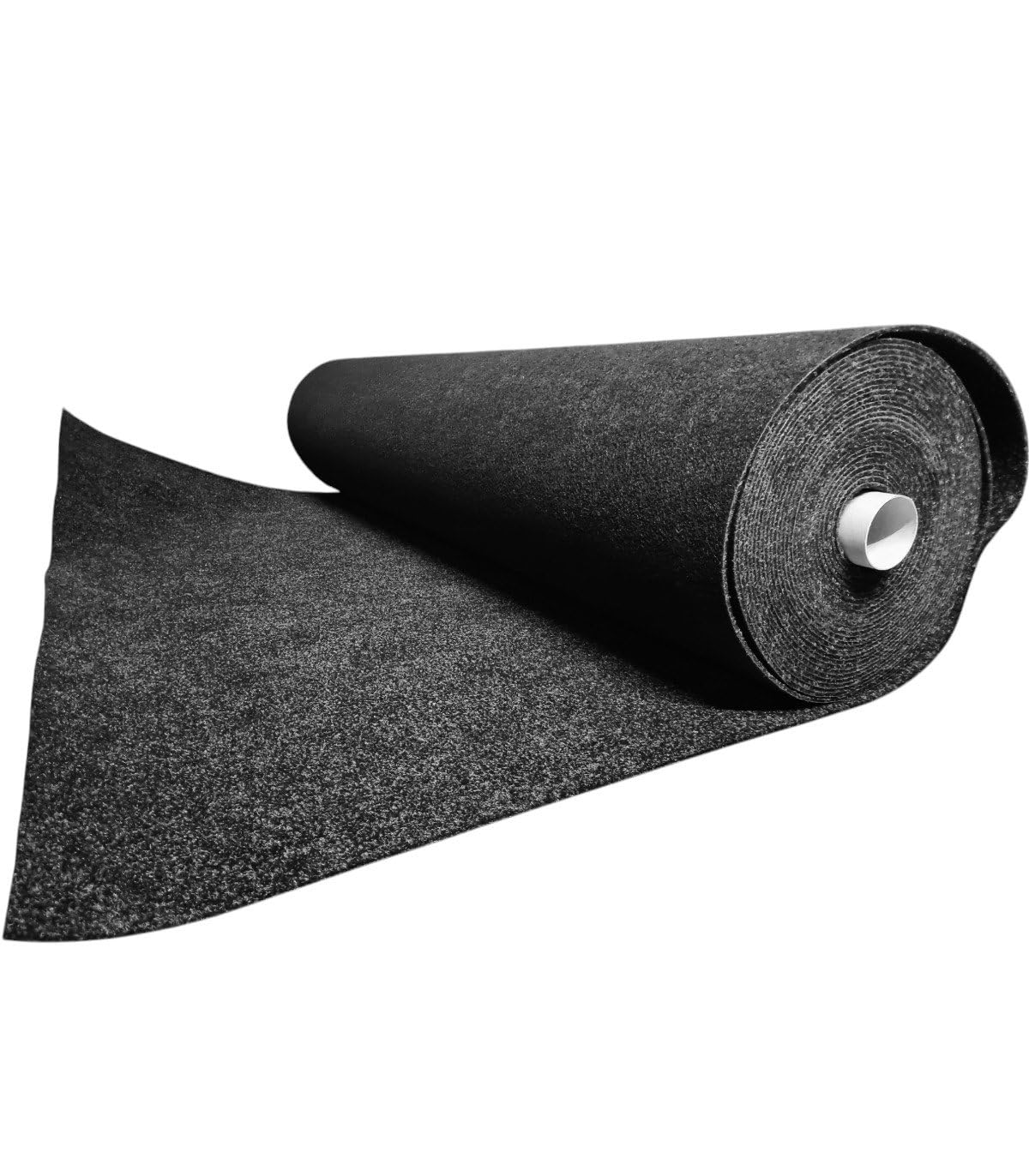 Moqueta Punzonada para Suelos, 200 cm de Ancho, 5 mm de Grosor, Poliéster Reciclado, Negro - Se vende a metros lineales - Kadusi
