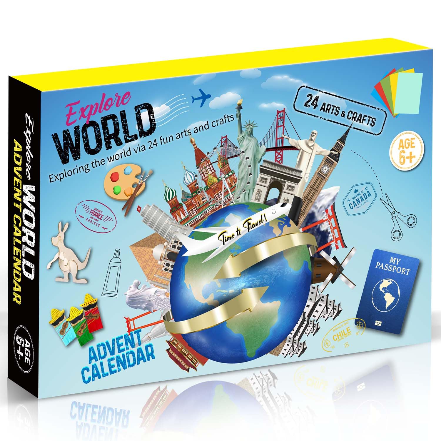 MOVINPE Explore World Advent Calendar 2024 for Teen Boys Girls Children, 24 Days Original Cultures Arts & Crafts of 24 Countries, Countdown to Christmas Activity Gifts for Ages 9+ Kids