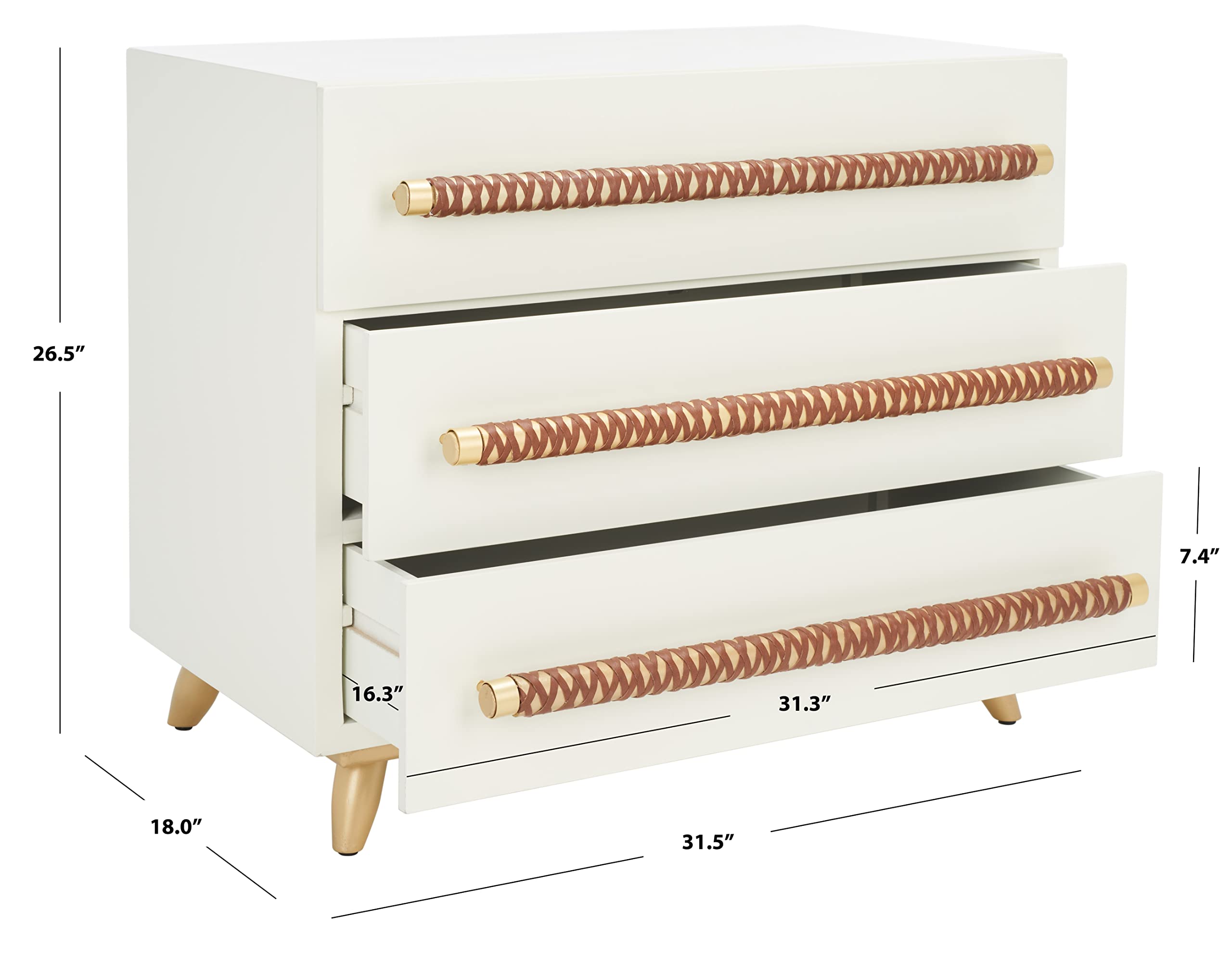 chinese dress ladies Faux Shagreen Leather Covered Dresser – English Country Home main image 0
