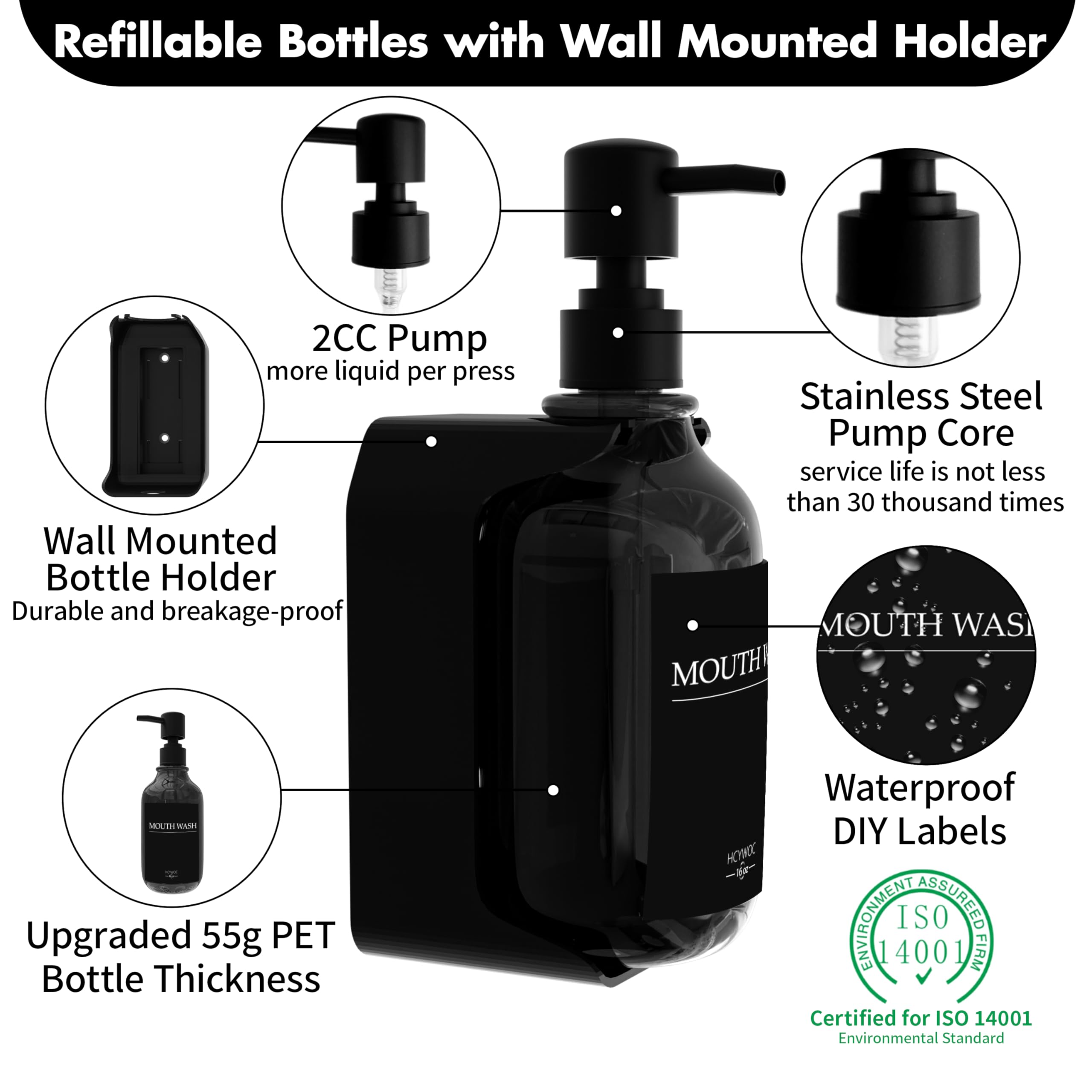 Dispenser Per Shampoo E Balsamo, Dispenser Di Sapone Da Doccia