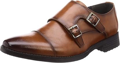 San-A-Plus 2755 Men's Business Shoes, Air Circulation Sole, Double Monk