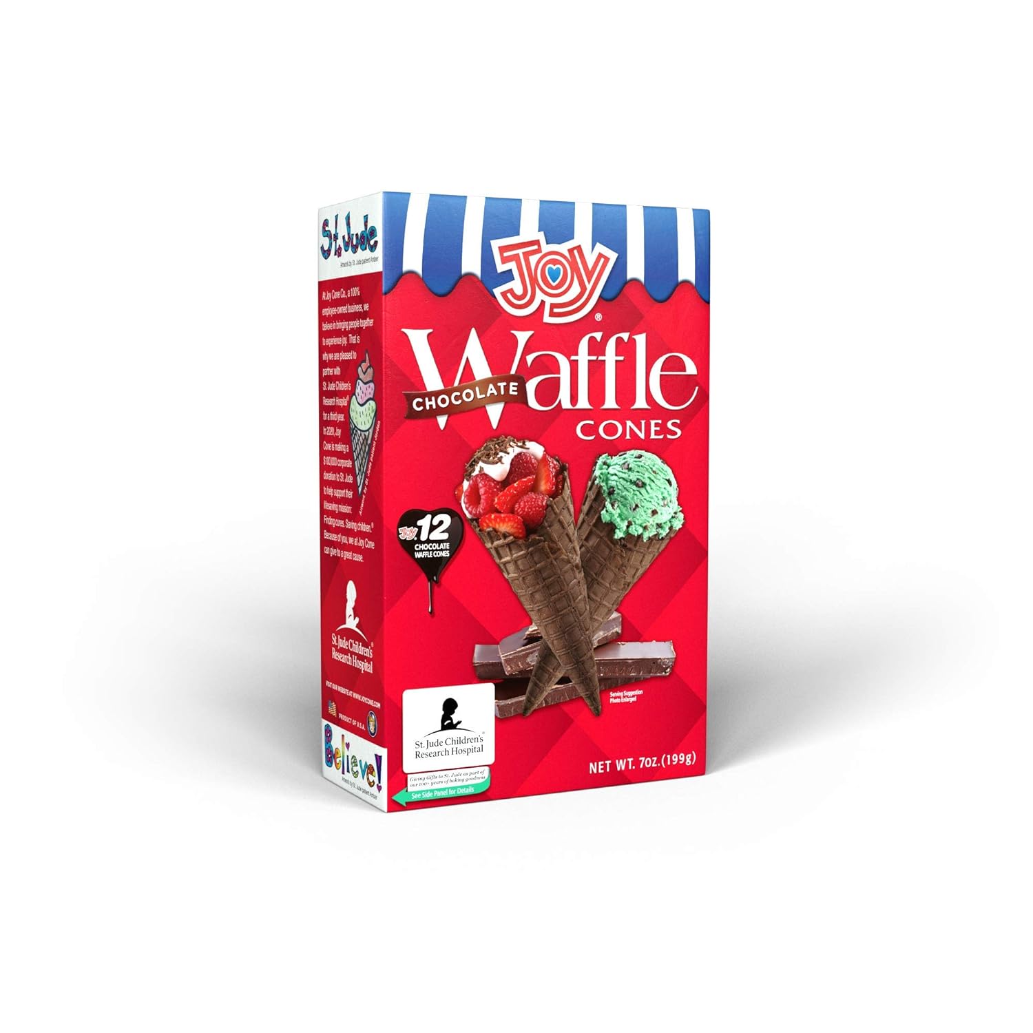 Joy Chocolate Waffle Cone (8 retail units of 12 Cones/Unit)