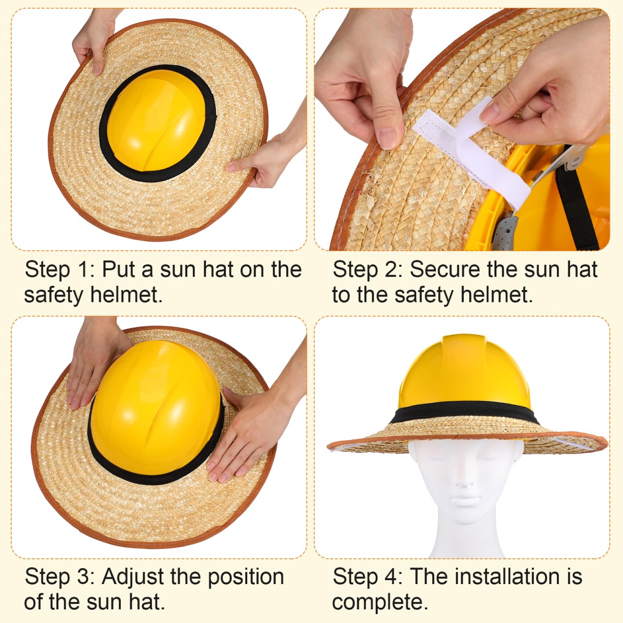 Visiera parasole orlatura per tessere cappello di paglia copertura cappello rigido protezione traspirante ombrellone paglia cappello rigido parasole cappello rigido visiera cappello a tesa piena