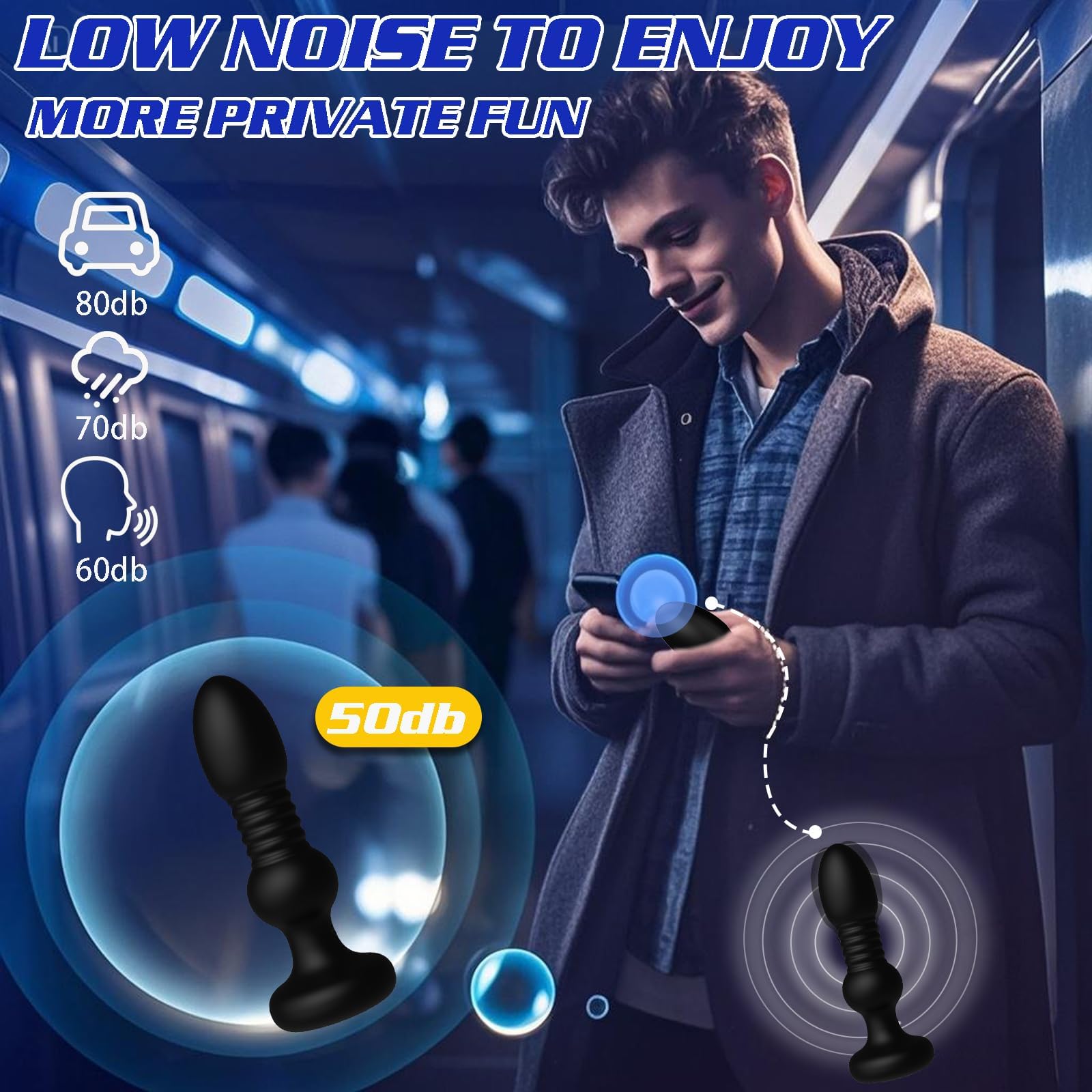 Plug Anal Vibromasseurs Sextoyse Homme Sex, Plug Anus Sex Toýs Femme Sex Toys avec 5 Modes de Propulsion et 5 Modes de Vibration Sextoyse Couple Plaisir, Débutante Sextoy Sex Toyspour Pour Homme
