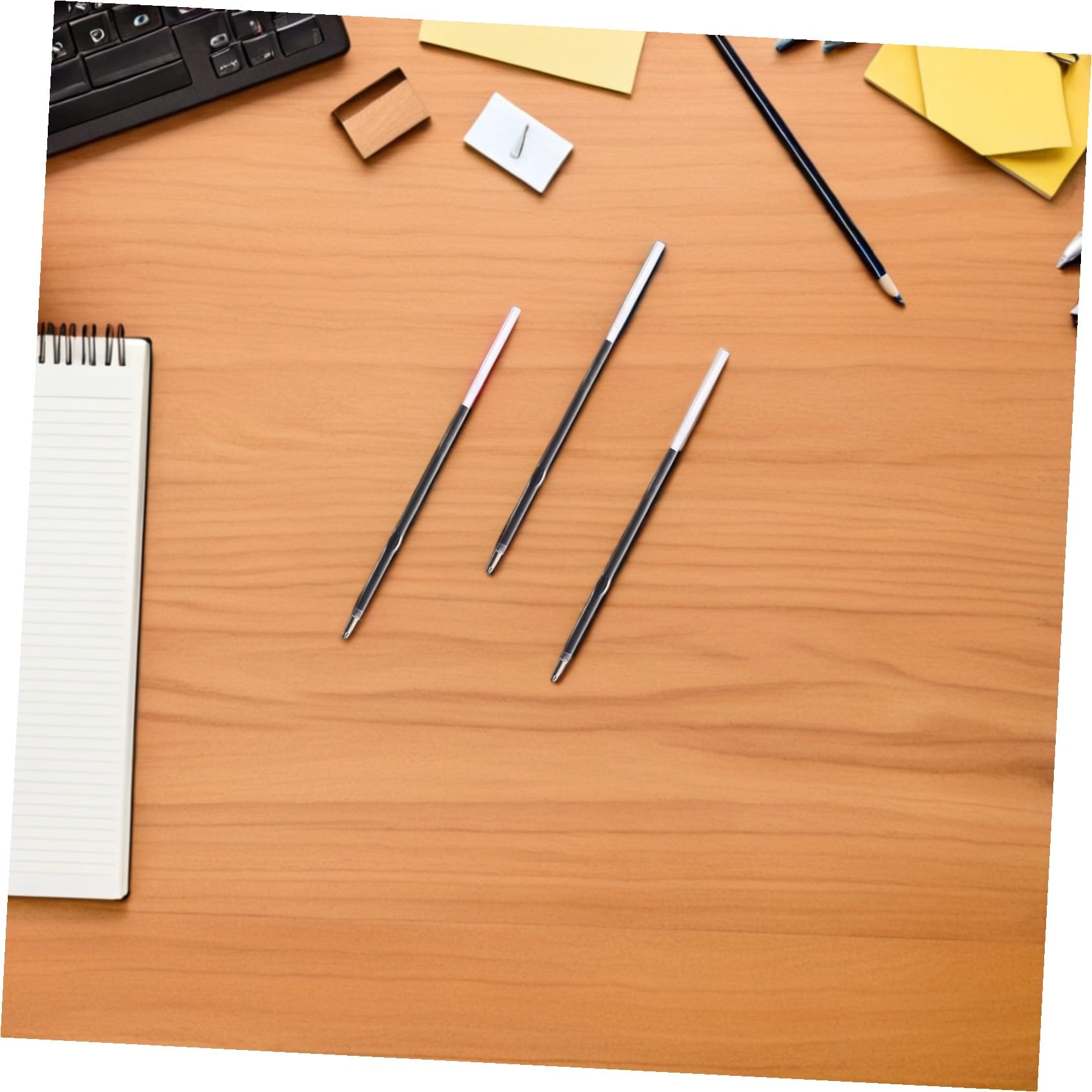 400 Pièces Recharge Stylo Bille Noire pour Stylo Rétractable Encre Lisse pour Bureau École et Prise de Notes