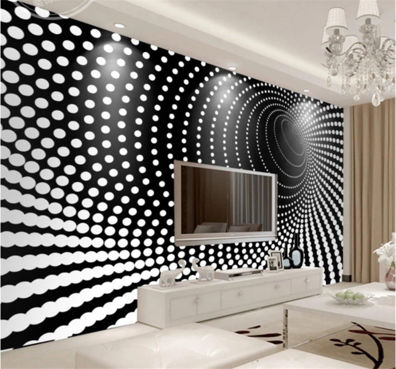 XLMING Minimalist Abstract Swirls Patterns Spatial Extension 3D Wallpaper Luxury Silk Study Dining Feature Sofa Grey Bedroom Living Room Tv Decorative Wall-250cm×170cm