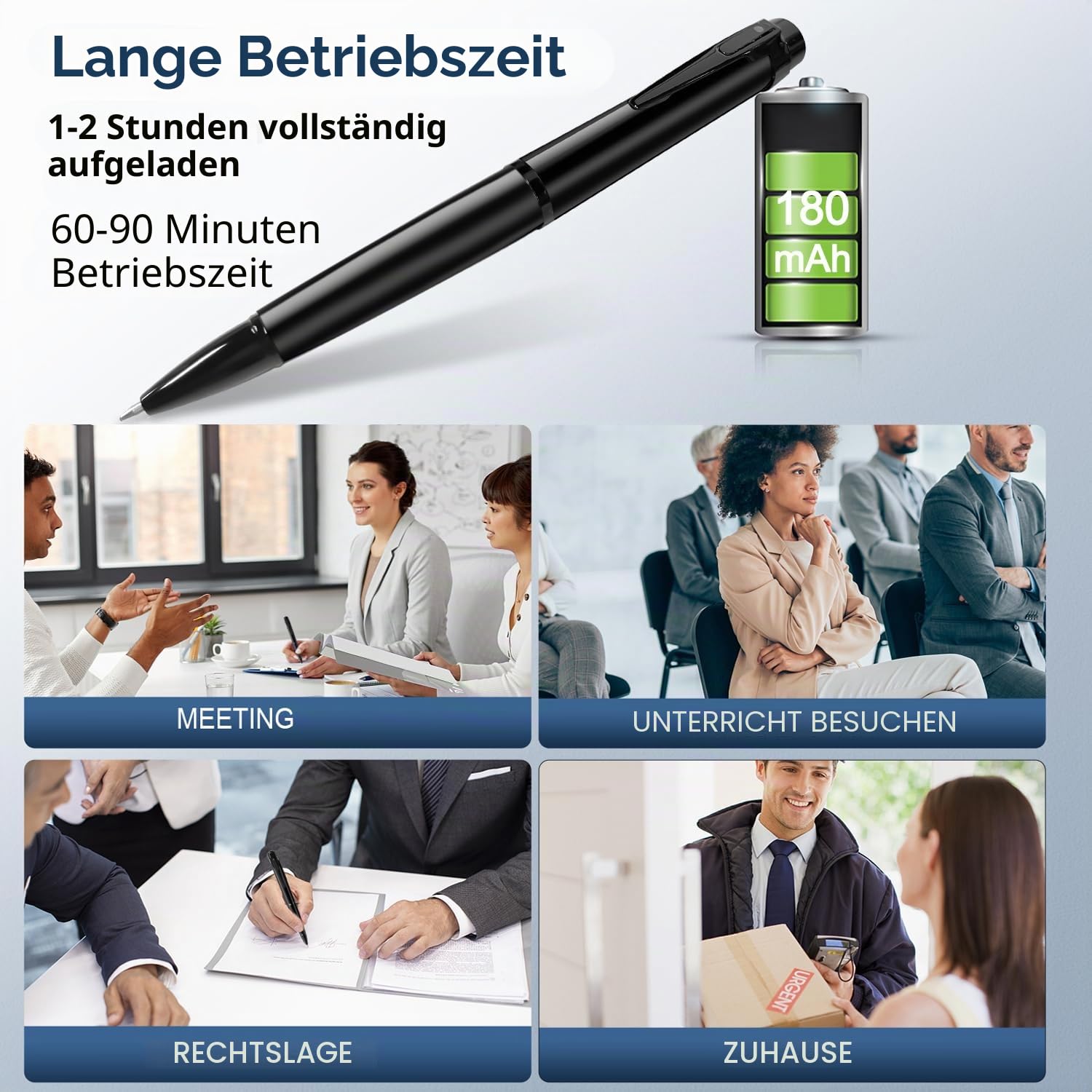QZT Camera Pen 32GB HD 1080P Audio Camera and Video Recorder with Photo Recording for Home, Indoor, Business Meeting