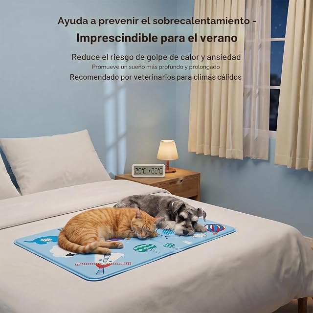 Foto 7 de 8 de AHYDFSR Alfombra Refrescante para Perro Gato,Mascotas Alfombrilla Autoenfriante,Camas refrescante…