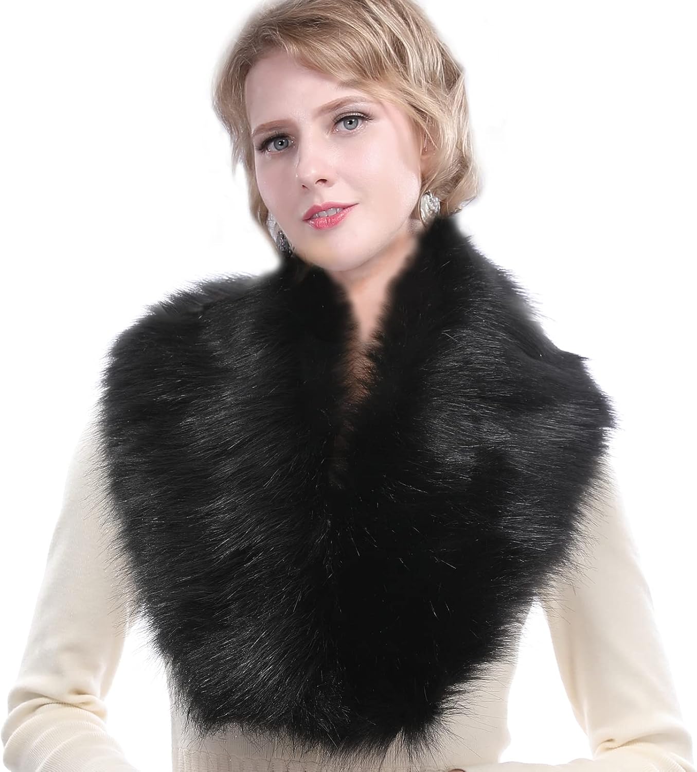 black fur neck warmer