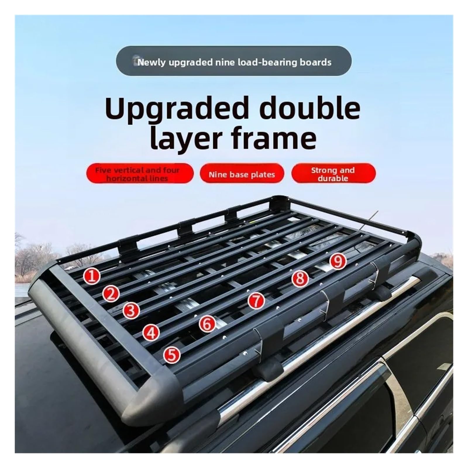 Dachgepäckträger Rahmen Auto Reise Korb SUV Off-Road Universal Modifiziert Dachgepäckträger Cross
