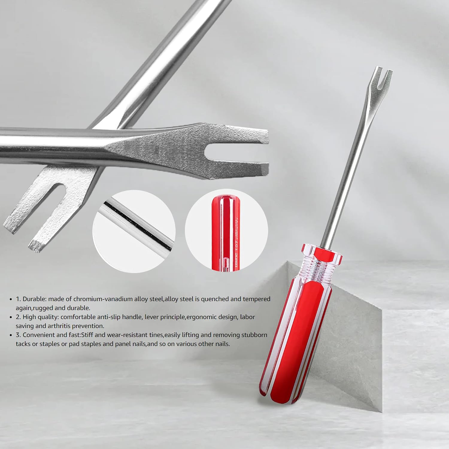 SKYPIA Tack Puller For Extracting Hard to Remove Nails Pack of 2