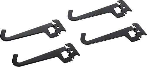 Pegboard de control de pared 3-12 pulgadas Alcance Punta Curva Ranurado Gancho Pack - Ranurado Metal Pegboard Ganchos para Control de Pared Pegboard