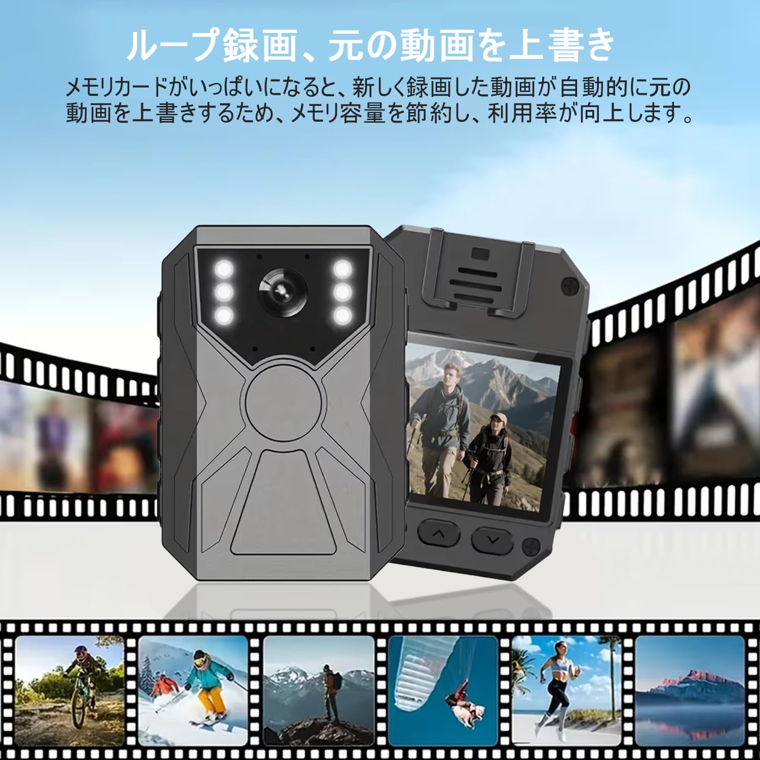 Amazon | Stynxro アクションカメラ 1080P HD ポータブルビデオカメラ