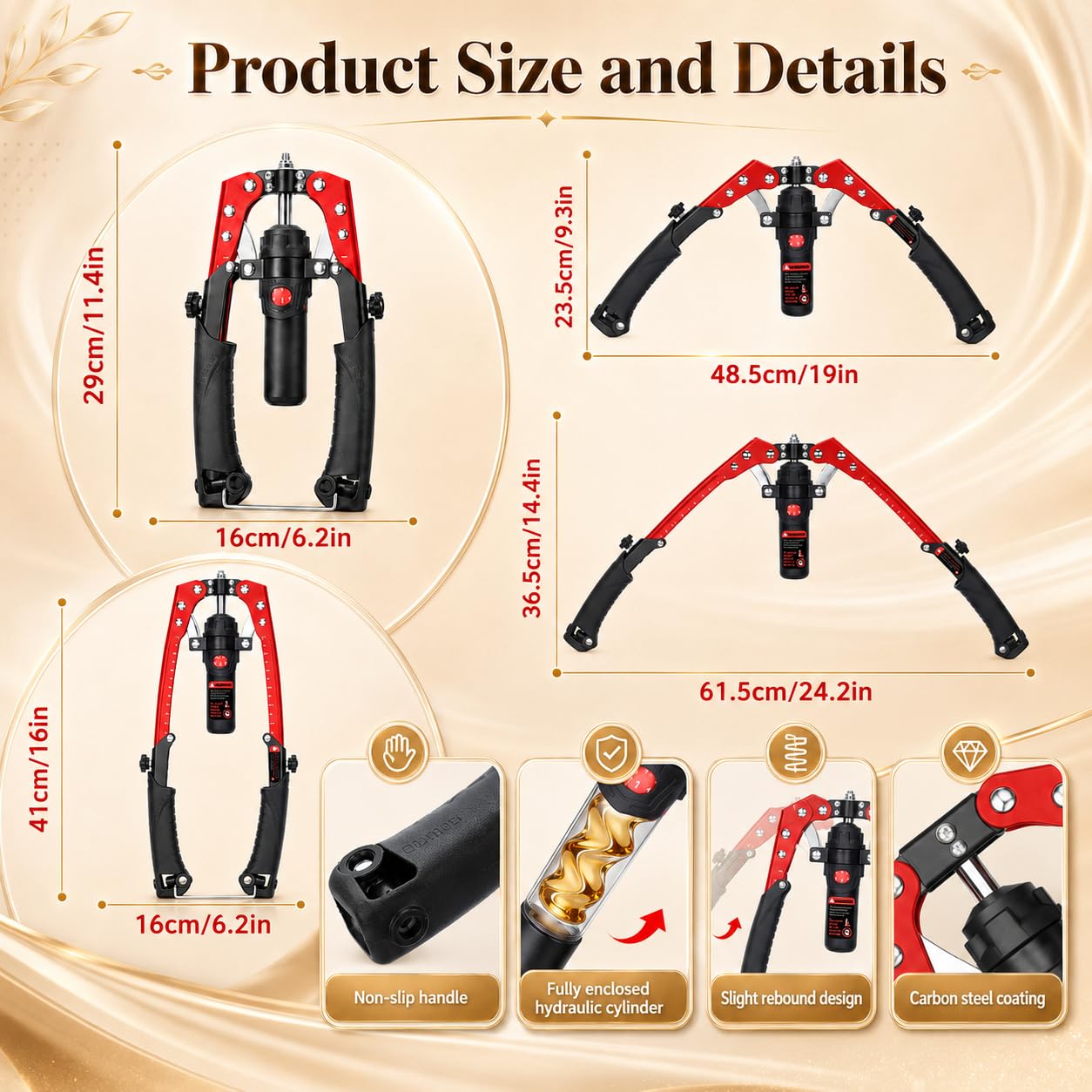 Power Twister, Entrenador de Brazos Twister hidráulico, Dispositivo de Entrenamiento de Pecho con Brazo hidráulico Ajustable de 10-200 kg Equipo de Musculación para Brazos, Hombros, Pecho, bíceps