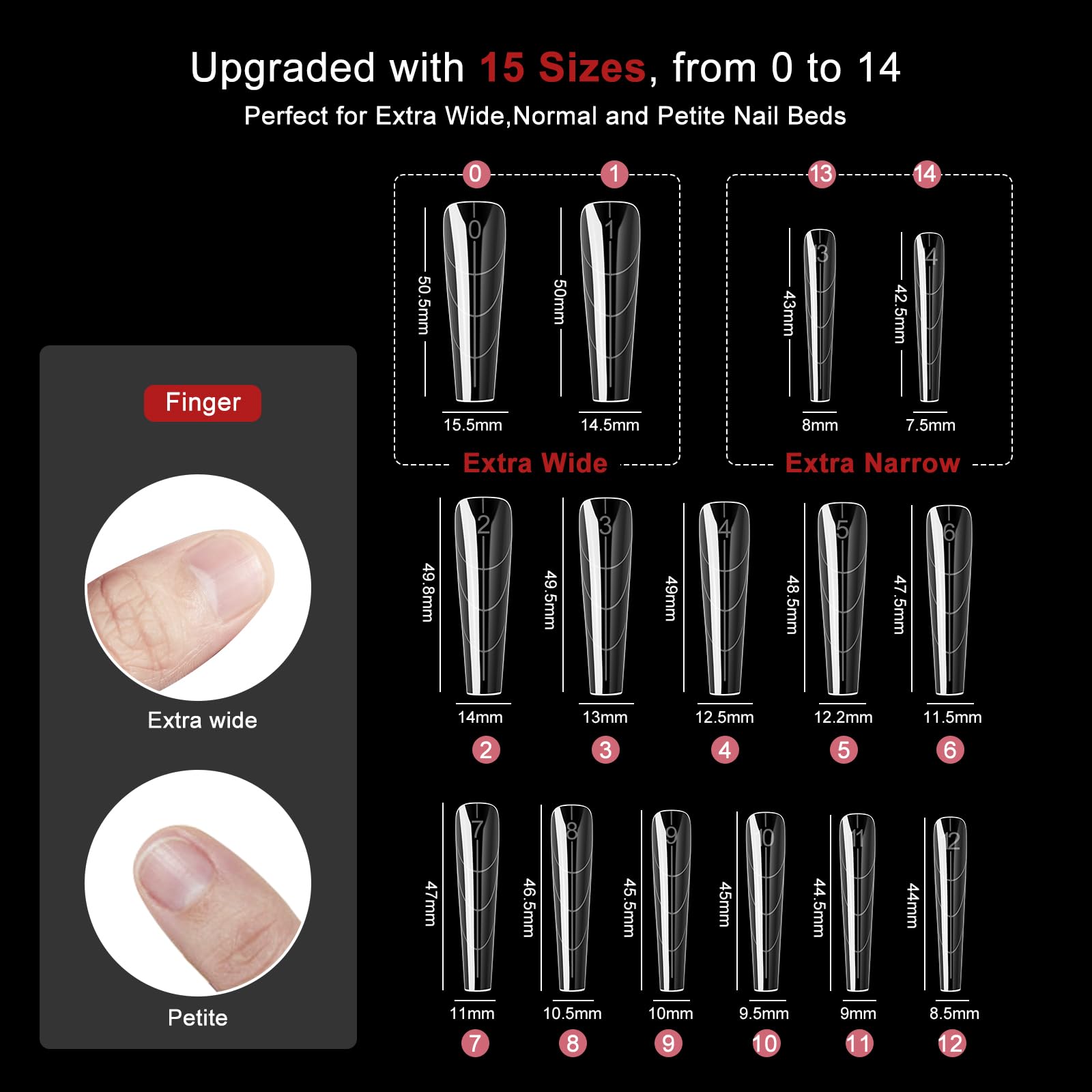 BNG 150PCS Dual Nail Forms for Gel Nails Extension Gel Builder Professional Polymer Gel Nails Extension Mold Full Cover Widen Acrylic Nail Molds Quick Building - Image 2