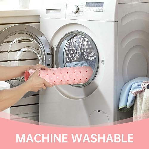 Miniatura 6 de Tree Bud - Tapetes de bañera antideslizantes para bañera de 39 x 16 pulgadas, tapete de ducha extra largo, tapete de baño lavable a máquina, sin BPA