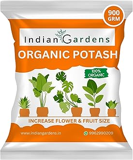Indian Gardens - Organic Bio Potash Fertilizer | Plant Nutrient Supplement | Slow Release Granules For Plants and Home Garden - 900 Grams