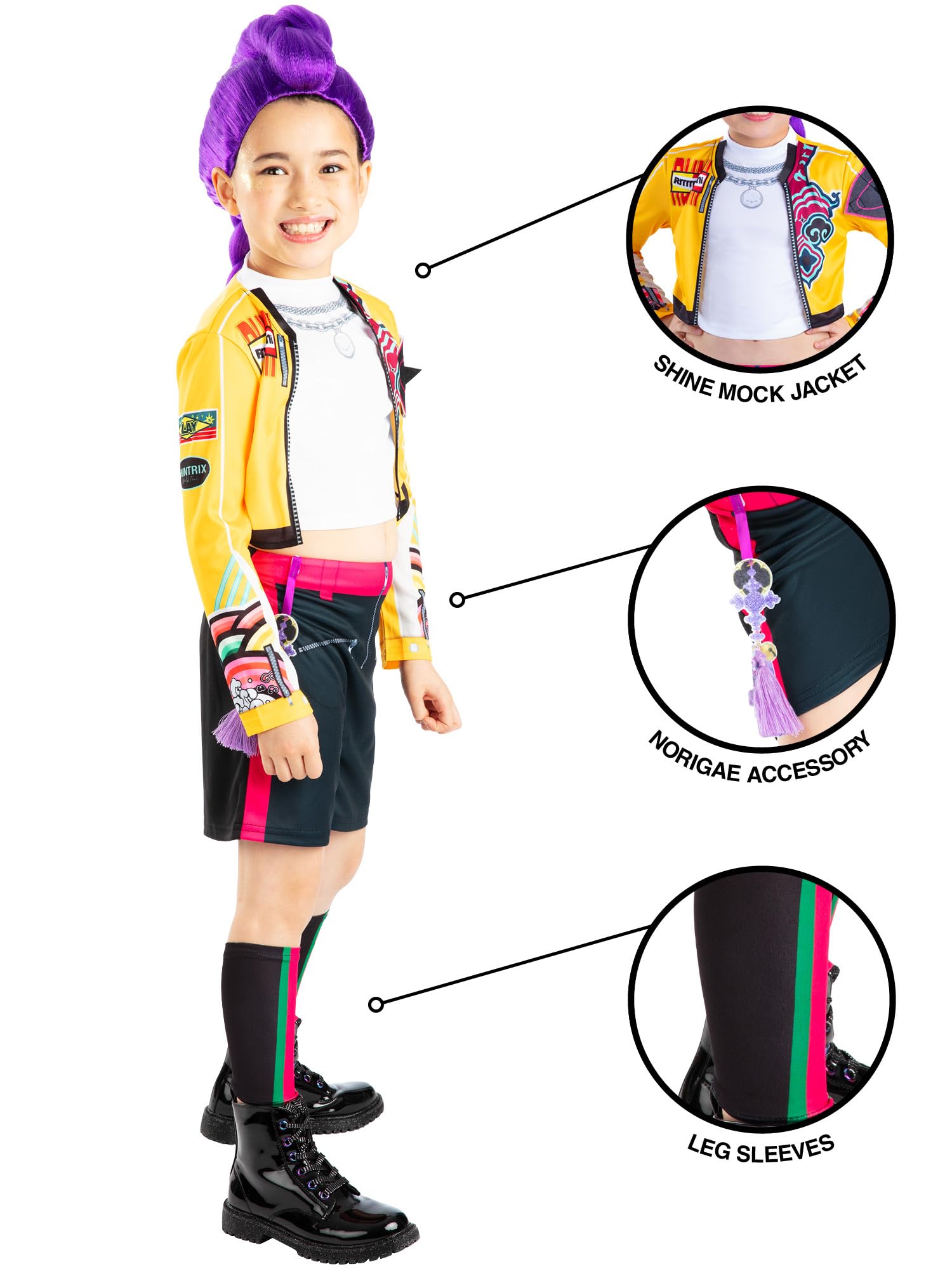 Rubies Official Netflix K-Pop Demon Hunters Rumi Child Costume, Kids Fancy Dress