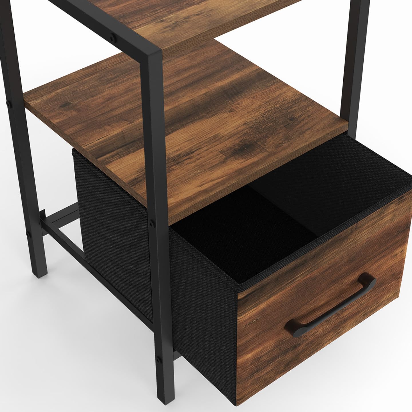 IDMarket - Lot de 2 Tables de Chevet Utah 1 tiroir et 1 Niche Effet Hawkins