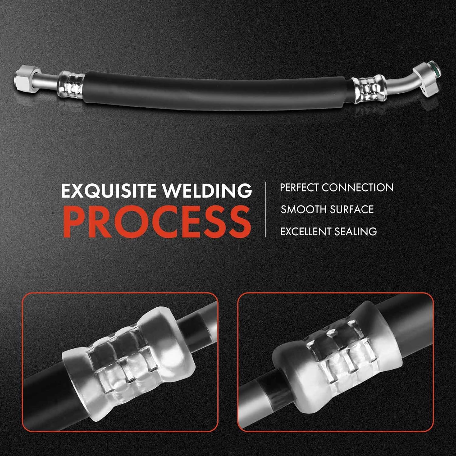 A-Premium A/C Suction Hose Assembly Compatible with Honda Civic, 1996 1997 1998 1999 2000, 1.6L, Japan Built, Compressor to Evap