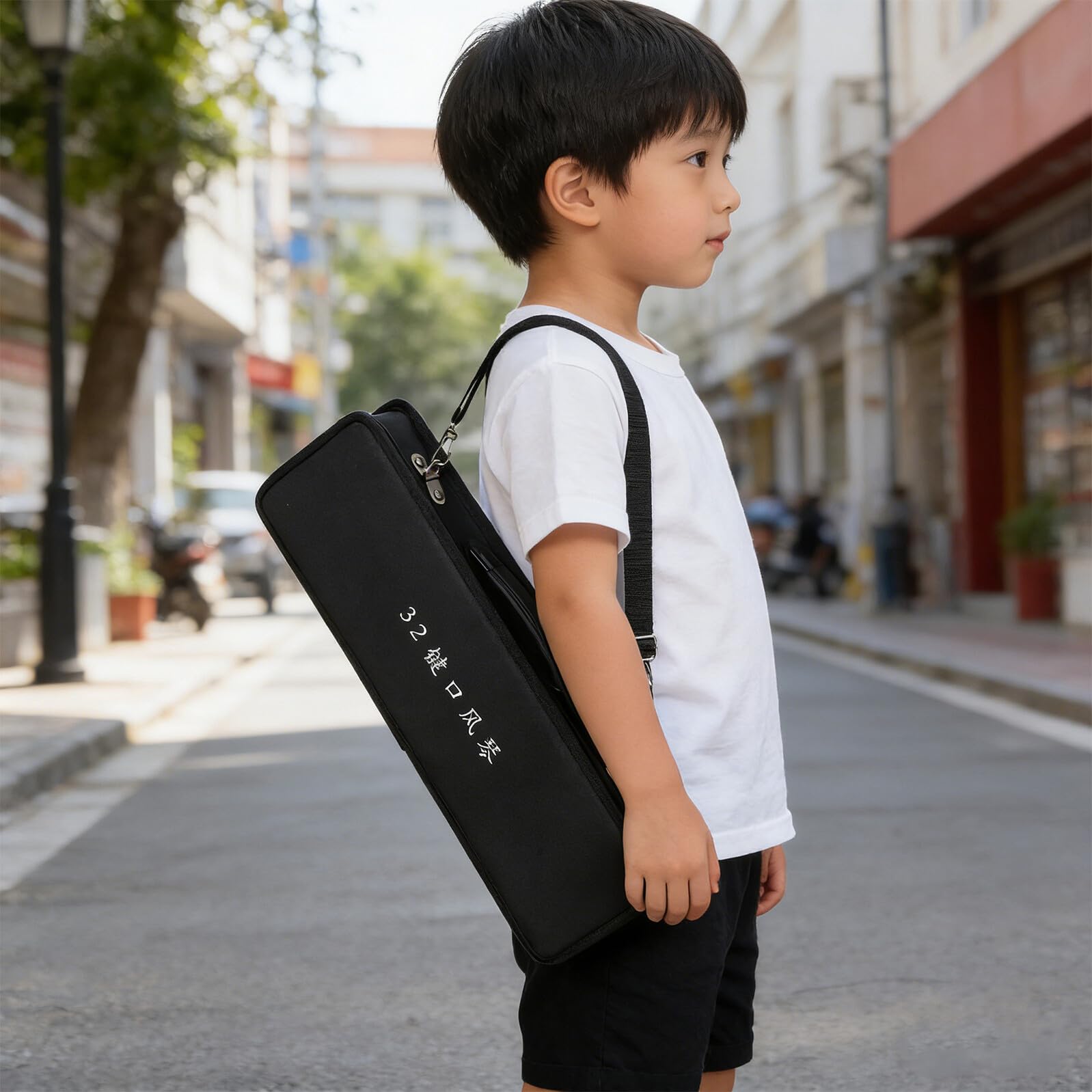 Custodia da Viaggio per Melodica 32 Tasti, Borsa Rigida con Maniglia, Organizer per Tastiera Melodica Soprano, Protezione Antiurto per Studenti e Musicisti