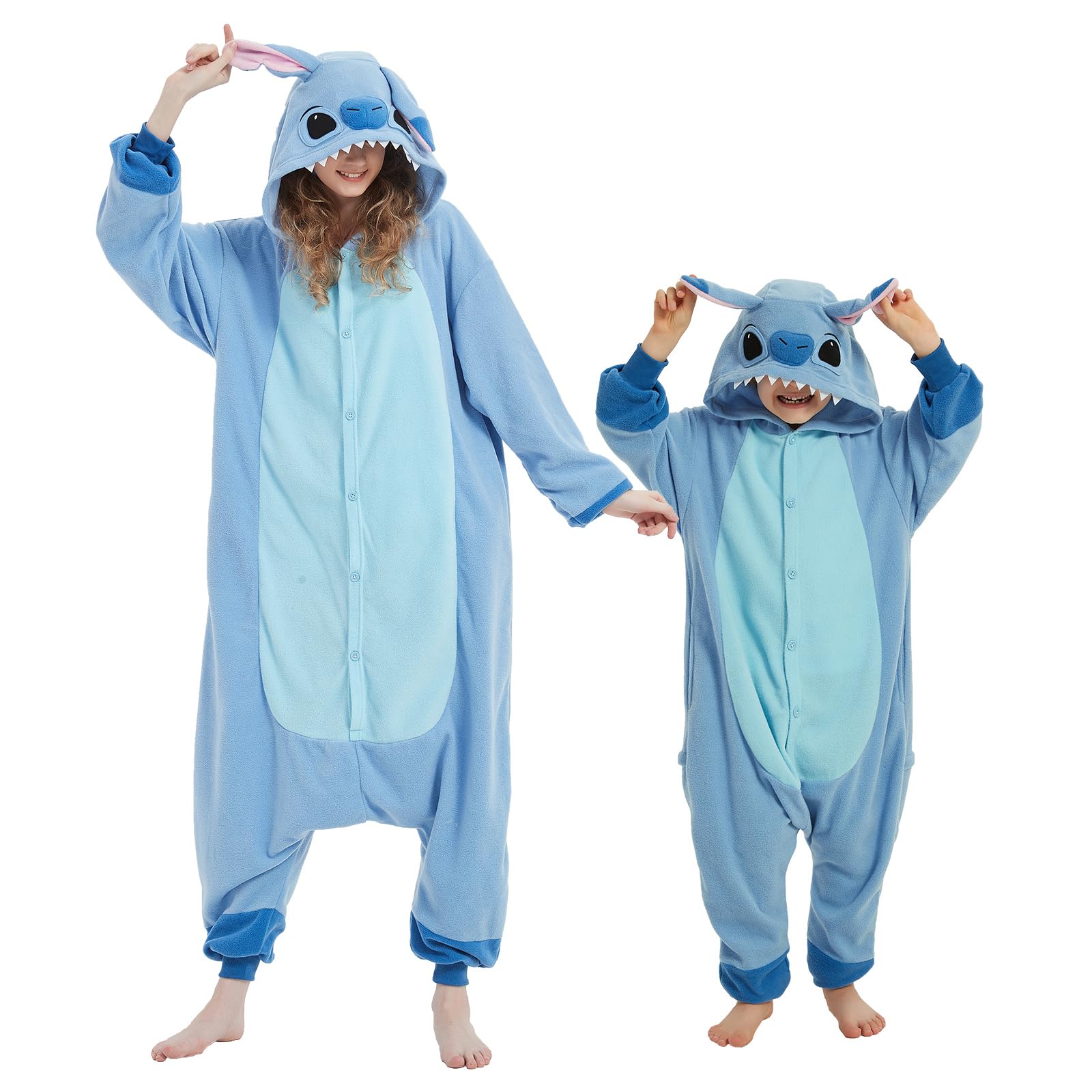 SWEETXIN Adult Kid Unisex Onesie Pajamas Halloween Christmas Sleepwear Jumpsuit Cosplay Costume Suit for Women and Men