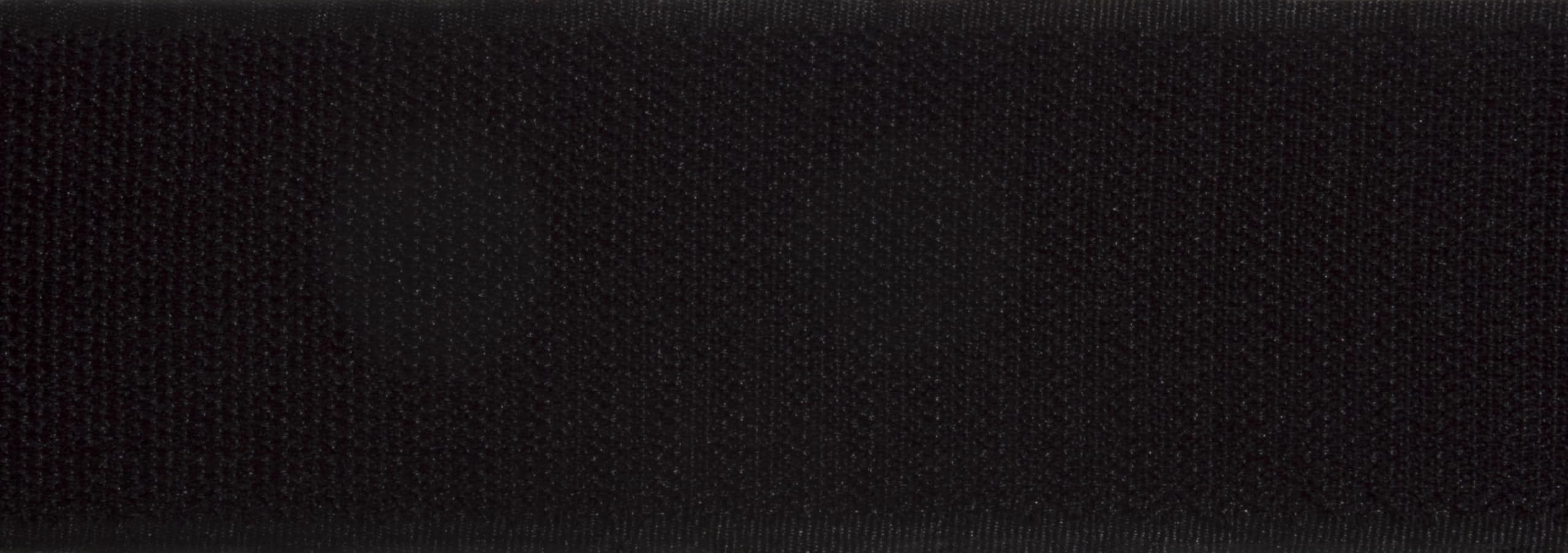Rouleau crochet adhésif noir 50 mm x 25 m bande auto-agrippante repositionnable