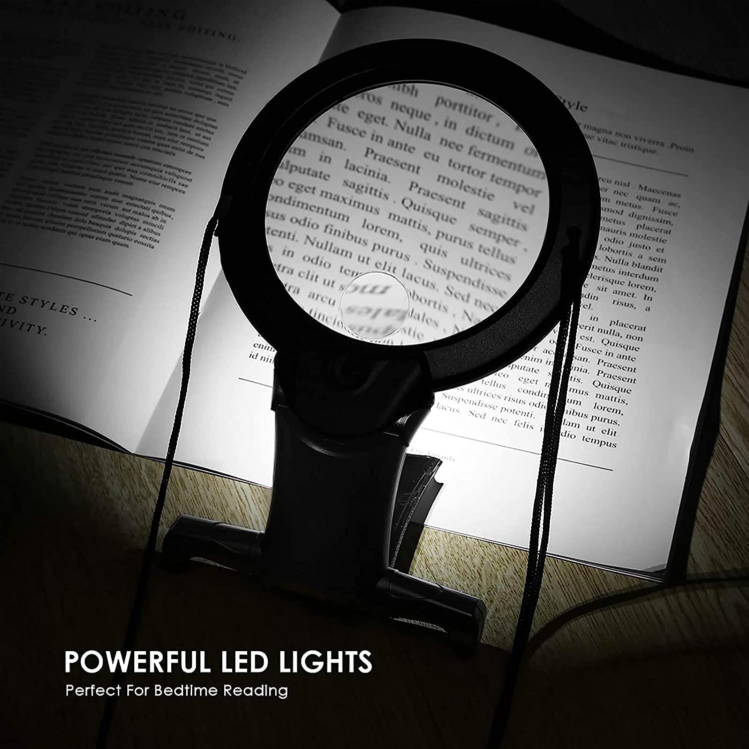 Lenti d'Ingrandimento, Collo Libero e Lente d'Ingrandimento da scrivania Illuminate a LED con Supporto Leggero, per Leggere Ricami, Hobby, Riparazione di gioiel