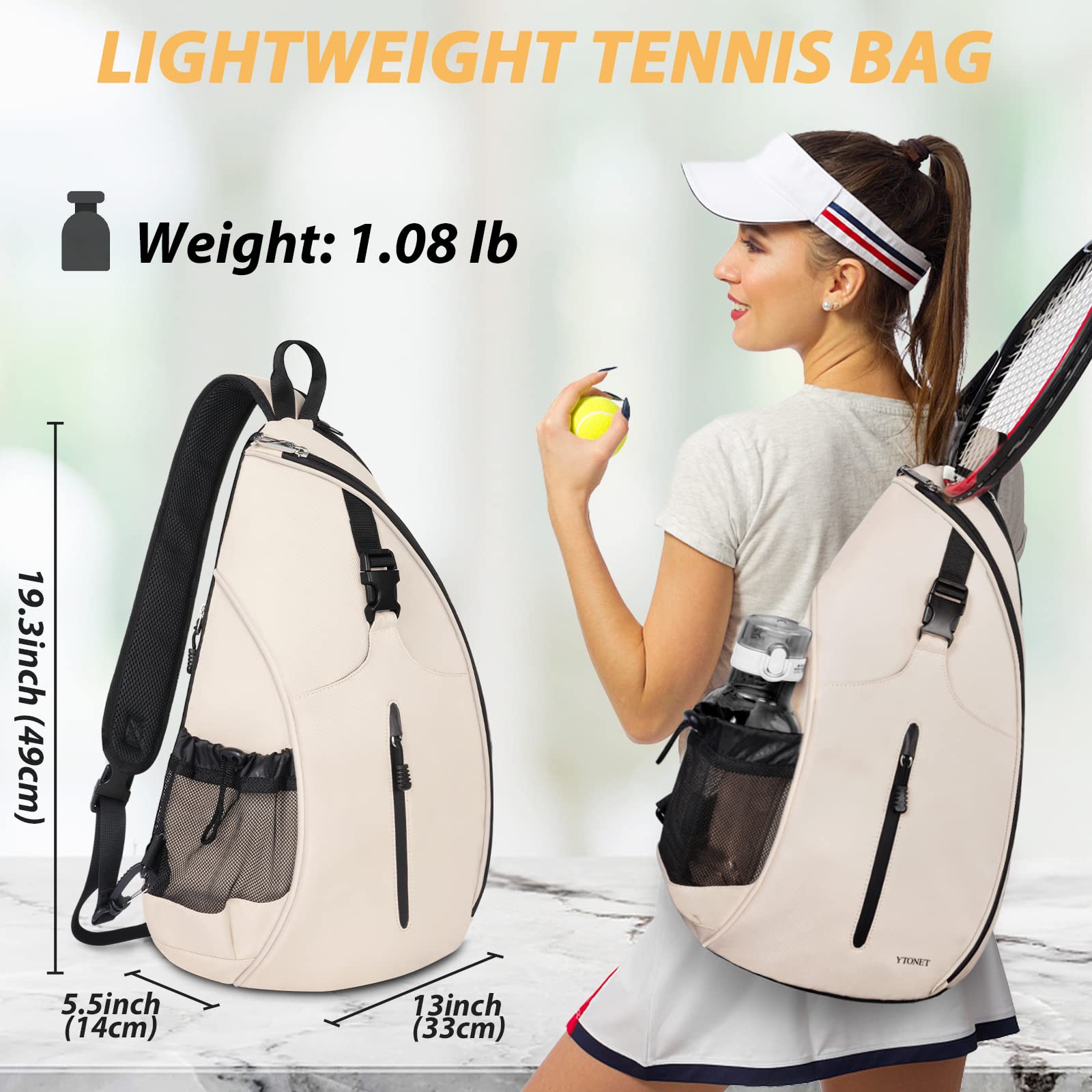 Mini Racket Bag Backpack With Shoe Compartment CEYAZYE Tennis Backpack - Holds 2 ...