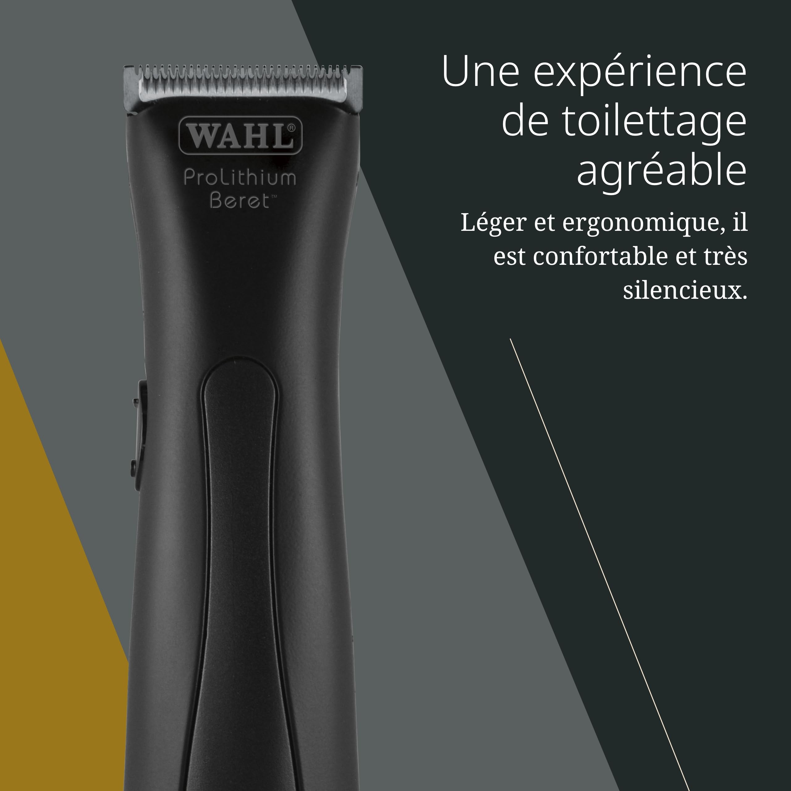 Wahl Stealth Beret - Tondeuse à cheveux avec/sans fil - Avec jeu de lames de précision - Pour les lignes et les contours - noir
