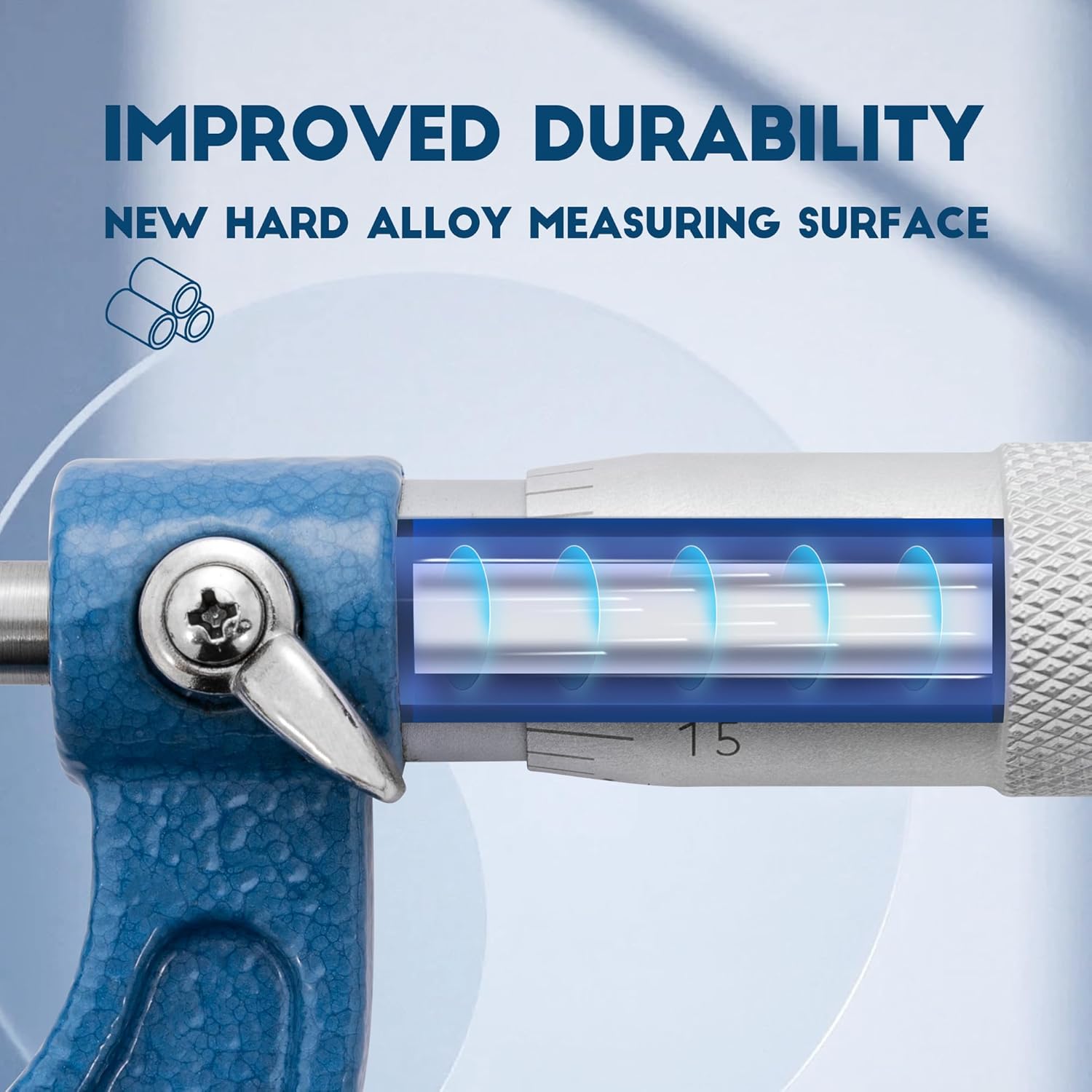 Dasqua Outside Micrometer, 0-1" Range, 0.0001" Accuracy Industrial Tools, Carbide-Tipped, Stainless Steel Precision Machinist Tools
