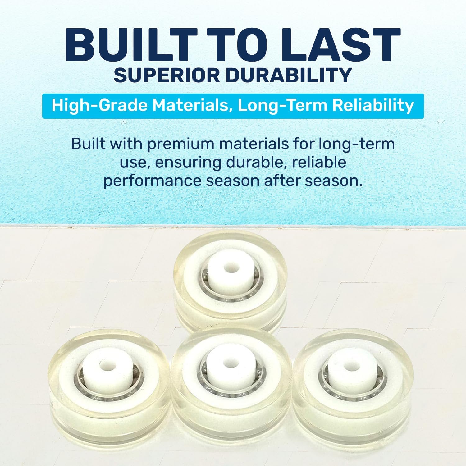 RV20155 (Pack of 8) Ball Bearing Wheel Replacement | Direct Replacement of R201557Z | Essential Pool Maintenance Accessory - Upgrade Your Pool's Performance Now!