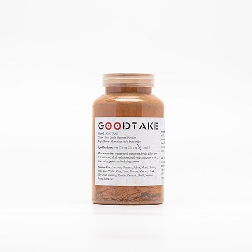 Miniatura 7 de GOODTAKE Pigmento de hormigón, polvo de pigmento de óxido de hierro naranja, pigmento de color de tinte de cemento de hormigón para mortero,
