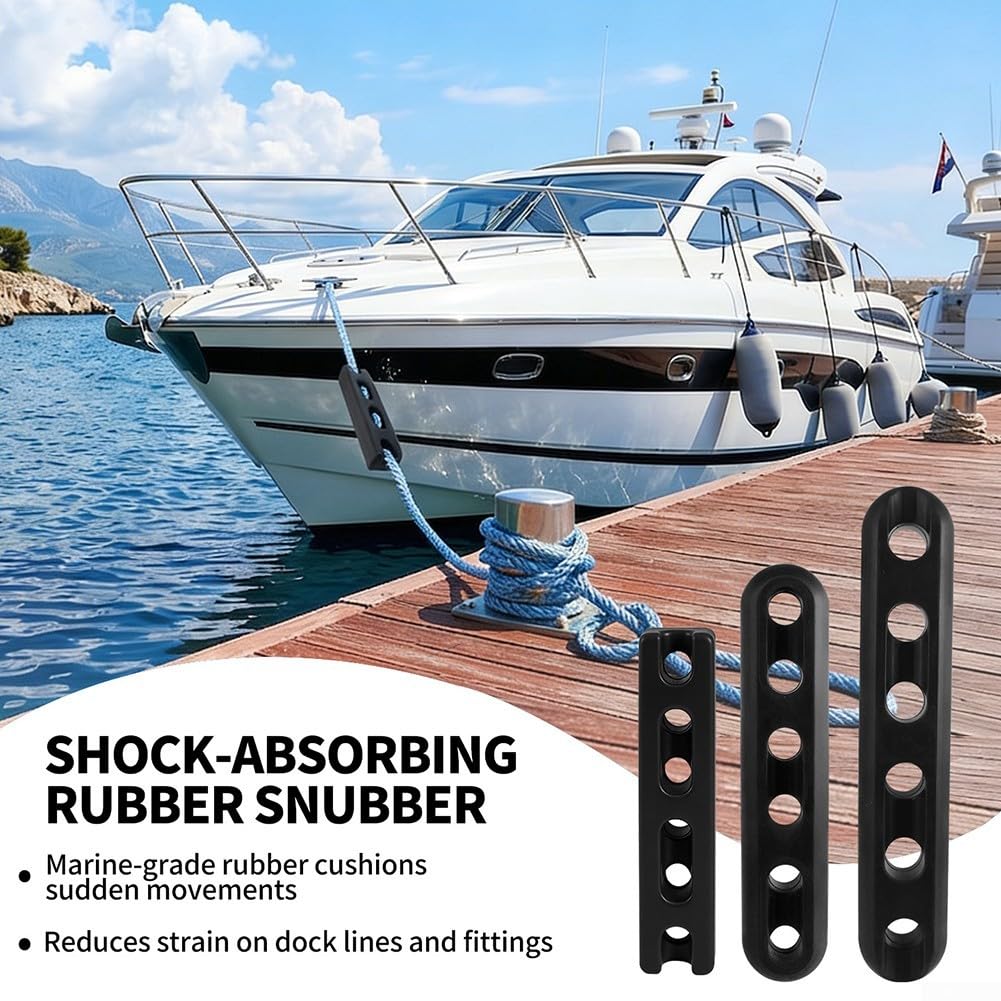 Guide de corde d'amarrage en caoutchouc pour bateau, yacht, voilier (taille