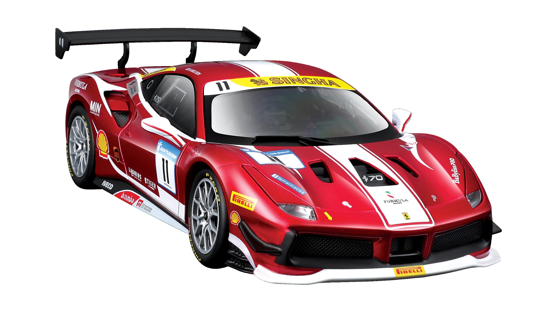 Bburago Build-It-Yourself Die-Cast Supercar Model Kit - Ferrari 488 Challenge - 1:24 Scale - Exceptionally Detailed Collectable Replica Race Car