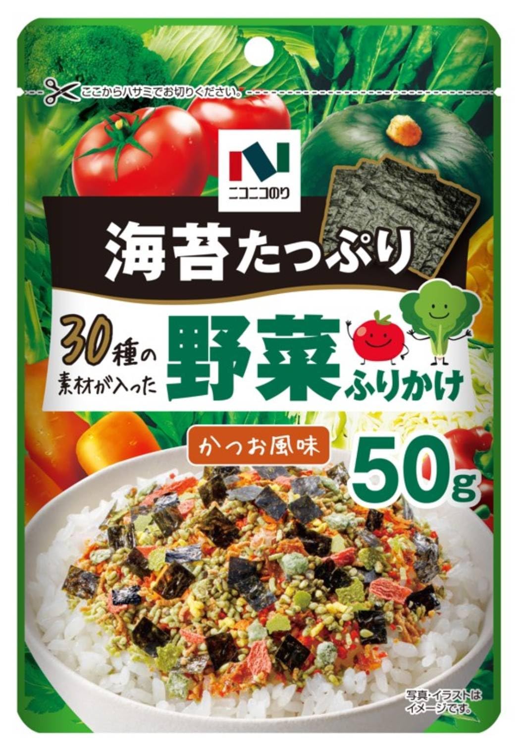 ニコニコのり 30種の素材が入った野菜ふりかけ 50g