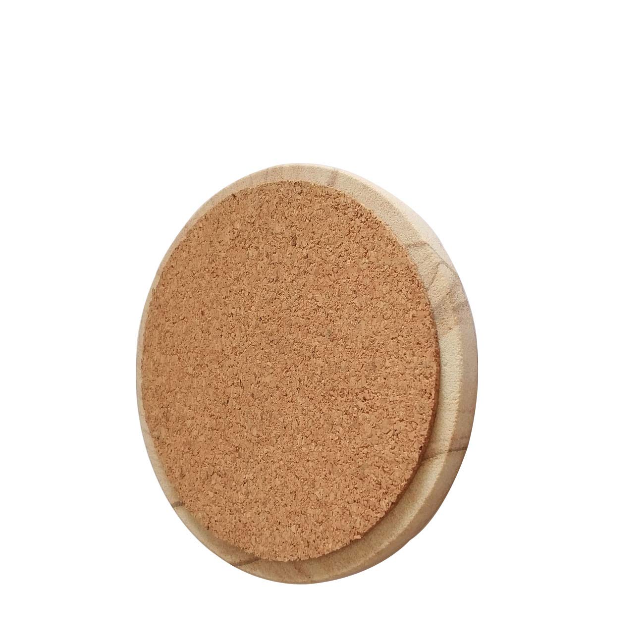 Juego de seis posavasos de arenisca natural, patrón de moda de 3.94 pulgadas, cubierta trasera antideslizante de corcho