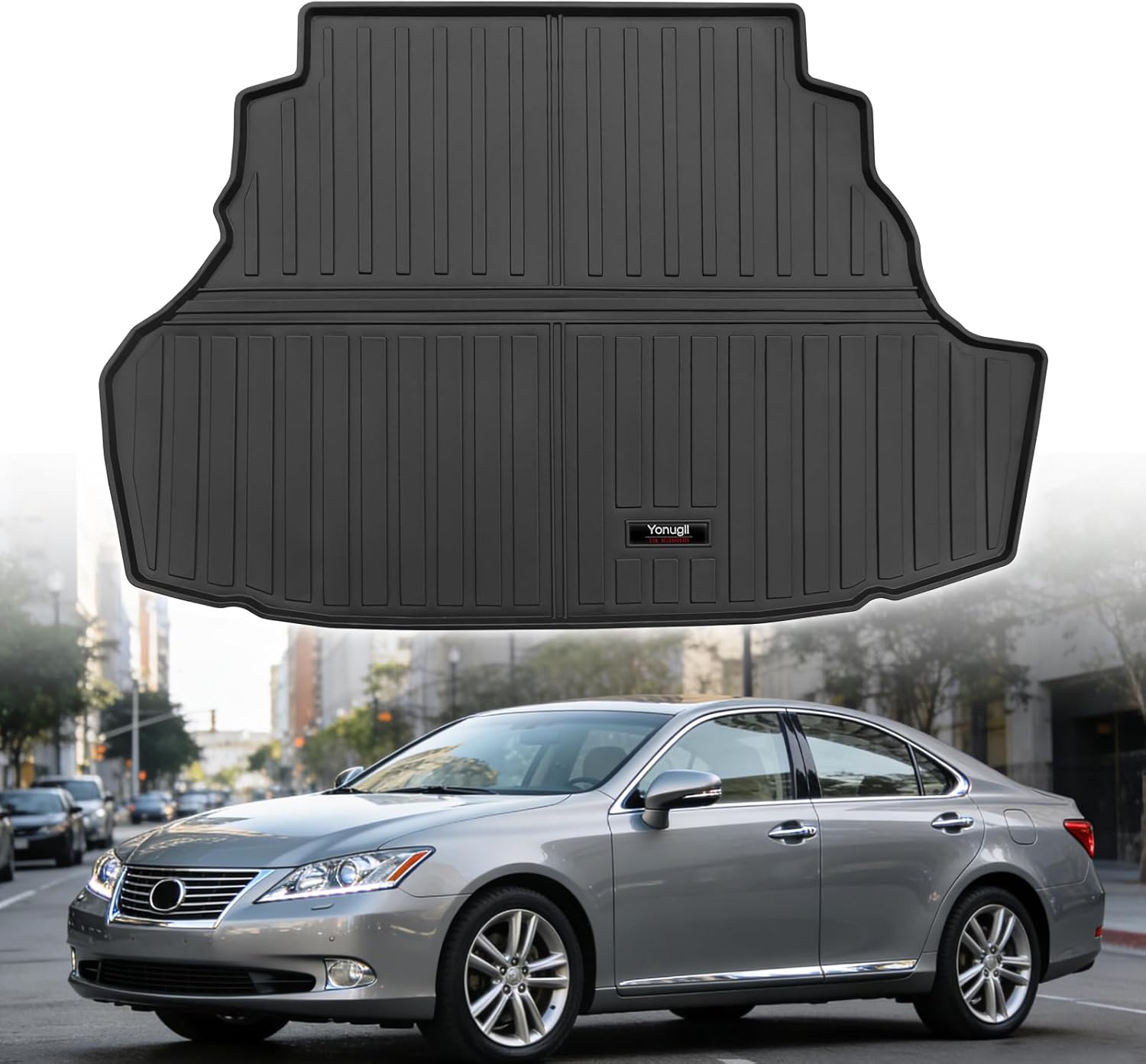 Custom for 2007-2012 Lexu ES 350 Cargo Mats Trunk Liner All Weather TPE Protection Mat Accessories (for 2007-2012 Lexu ES)