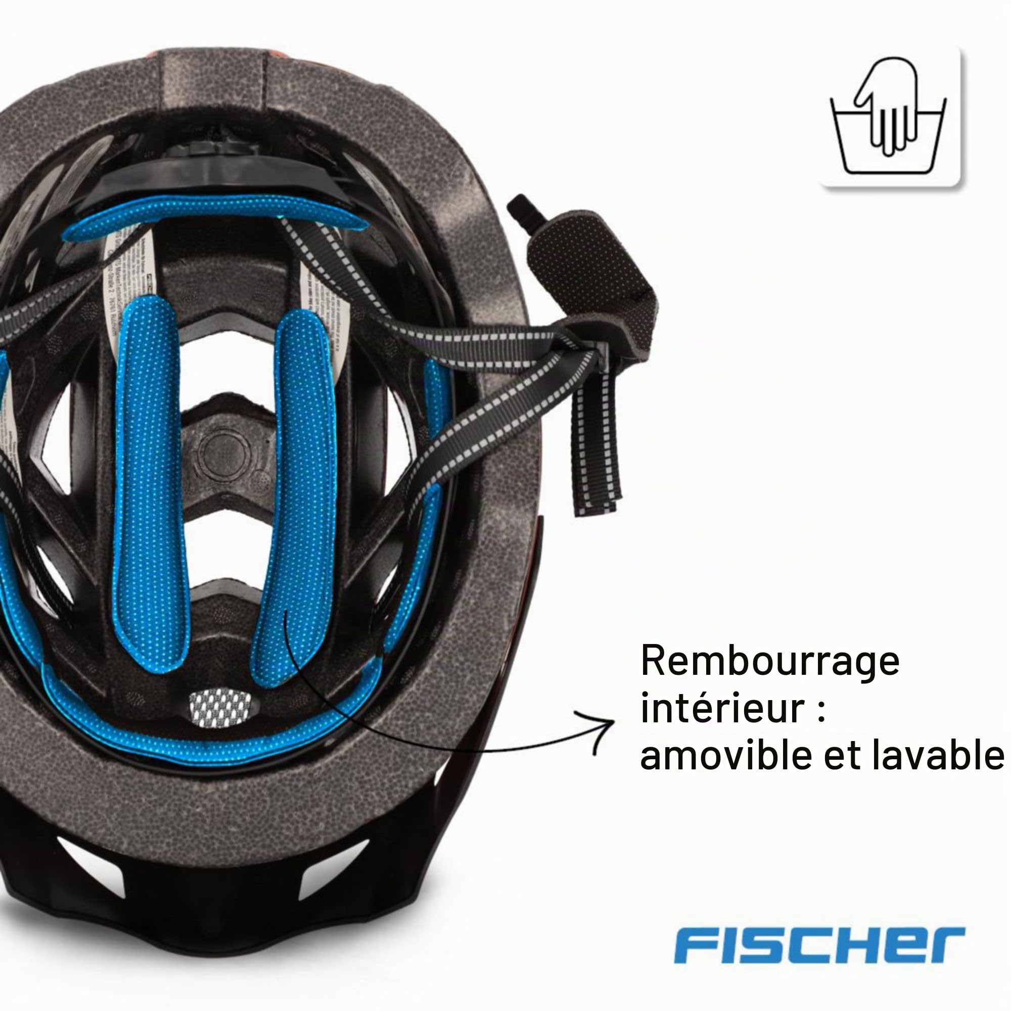 FISCHER Casque de vélo Urban Plus avec éclairage arrière LED intégré pour Homme et Femme